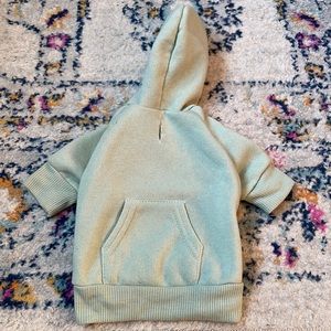 Xs mint green pet hooded sweatshirt